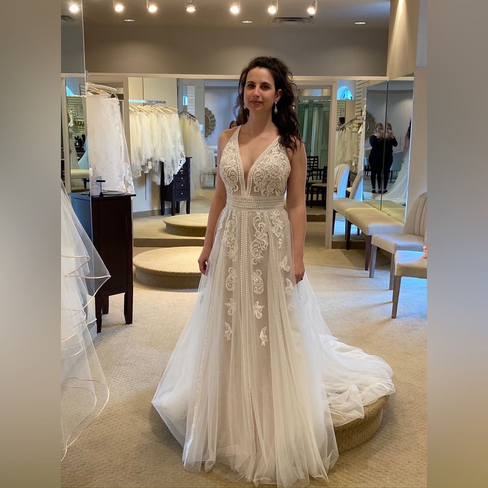 Essence of Australia - Boho Wedding Dress with Linear Detail